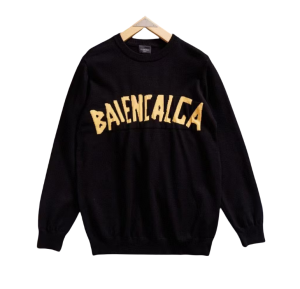 New Balenciaga 24ss front and back jacquard yellow tape couple model
