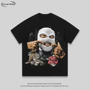 Oil painting print T-shirt